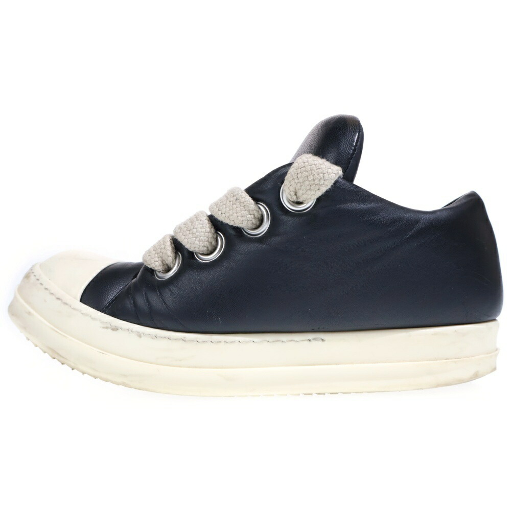 Rick Owens(リックオウエンス) 大きさ:42.5 JUMBOLACED LOW SNEAKERS ジャンボスピード競技 レザーローカットスニーカー 黒いこと RU01E5893【中古】【座標軸B】【色合い黒いこと】【取りまわしバス発着場BRING廟堂店】