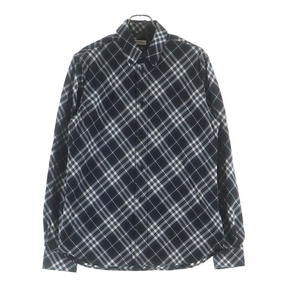 BURBERRY(バーバリー) サイズ:M 26SS リラックスフィット チェック コットンフランネル長袖シャツ ブラック【中古】【程度A】【カラーブラック】【取扱店舗BRINGアメリカ村店】|ブランド買取・販売 BRING