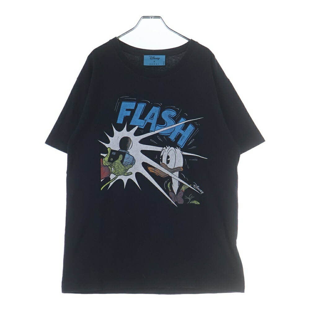 GUCCI(グッチ) 大きさ:S ×Disney Donald Duck T-Shirt ウォルトディズニー 半袖プルオーバー 黒いこと 548334 XJDAF【中古】【座標軸B】【色合い黒いこと】【取りまわしバス発着場原宿】