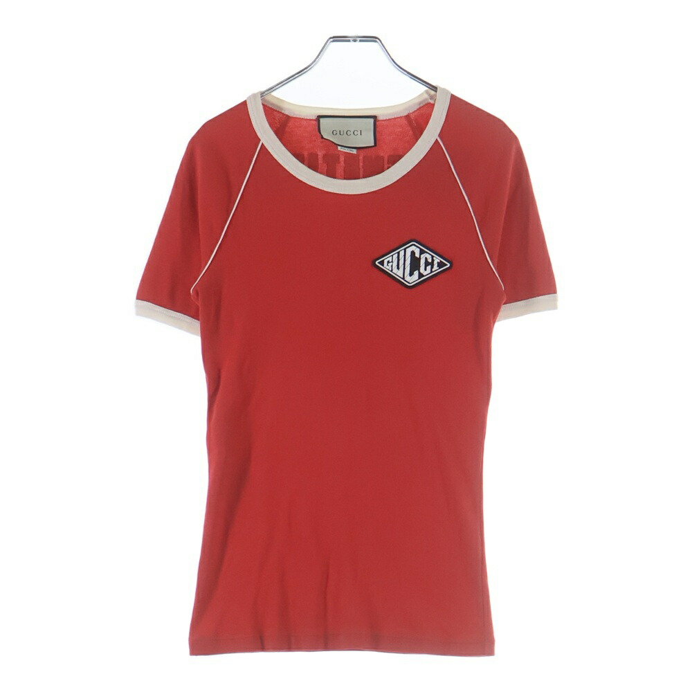GUCCI(グッチ) 大きさ:M T-Shirt スパンコールかざり付ける 半袖プルオーバー 赤いこと 461423 X9T09【中古】【座標軸B】【色合い赤いこと】【取りまわしバス発着場原宿】