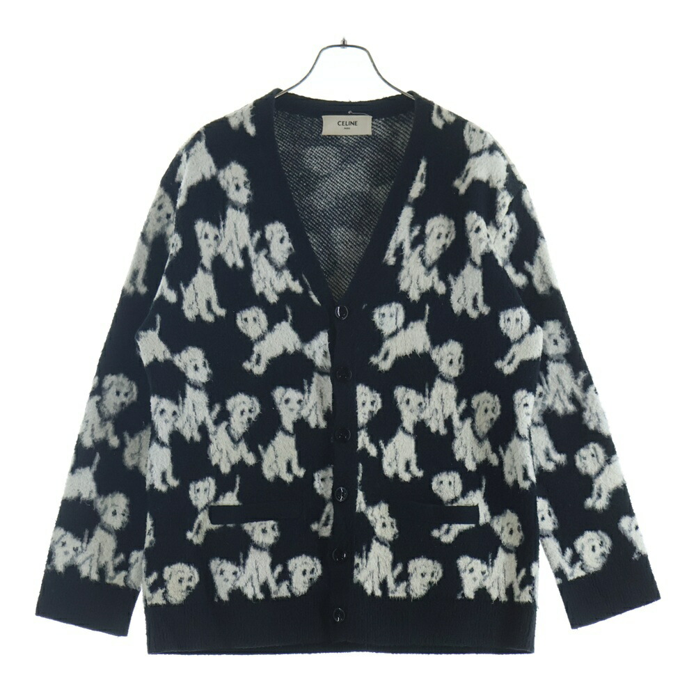 CELINE(セリーヌ) 大きさ:S 22SS AMY DORIAN ジャかばい立て 飼い犬総柄ジレー 黒いこと 飼い犬 2A51W531Q【中古】【度合いB】【色つや黒いこと】【取りまわしバス発着場新宿】