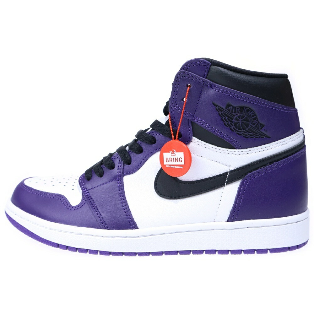 NIKE(ナイキ) 大きさ:28.0糎 AIR JORDAN 1 RETRO HIGH OG COURT PURPLE エアジョーダン1 レトロ OG コートパープル ハイカットスニーカー パープル US10/28糎 555088-500【新古品/中古】【座標軸S】【カラーパープル】【取りまわしバス発着場渋谷】