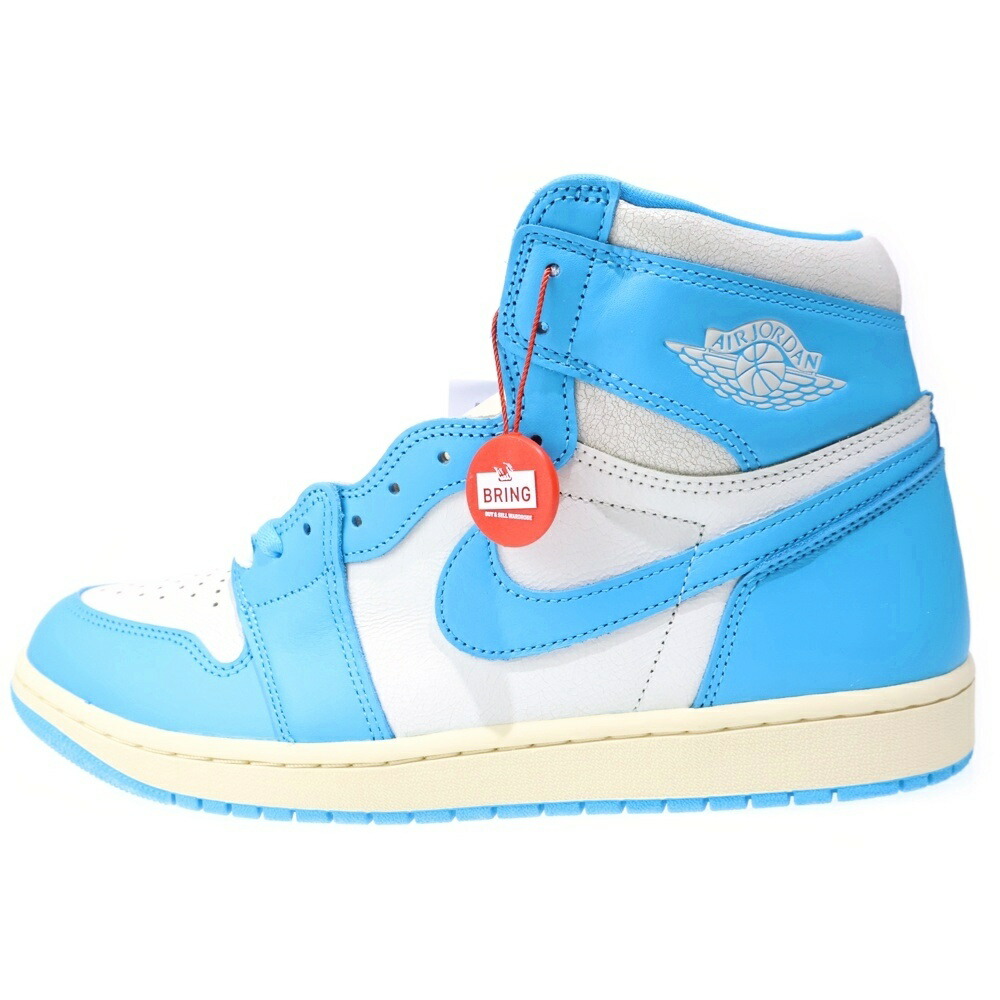 NIKE(ナイキ) 大きさ:31.0珊 AIR JORDAN 1 RETRO HIGH OG UNC REIMAGINED エアジョーダン 1 レトロ リイマジンド ハイカットスニーカー 白いこと/点火装置青碧 US13/31珊 DZ5485-402【新古品/中古】【度合いS】【色つや白いこと】【取りまわしバス発着場渋谷】