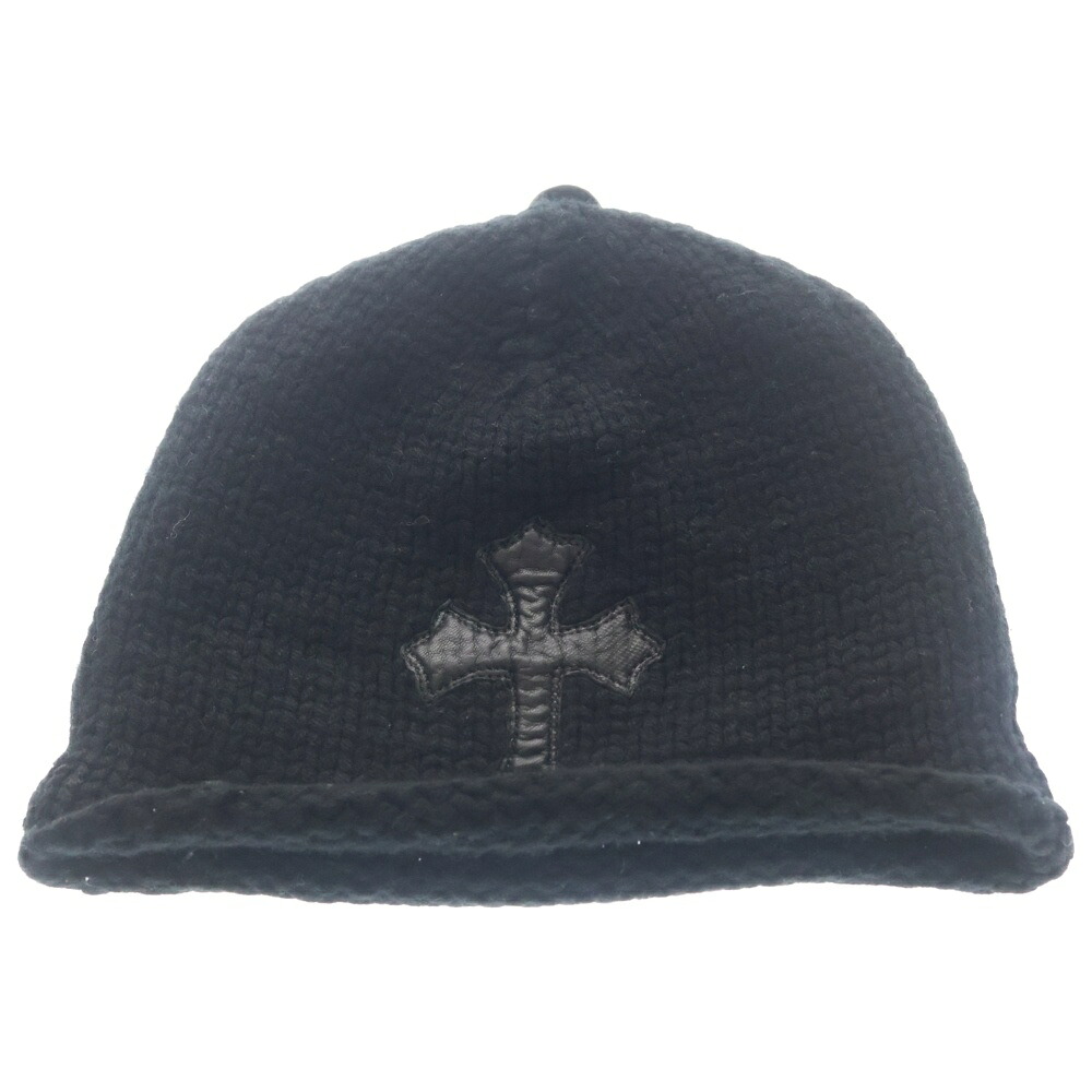 CHROME HEARTS(クロムハーツ) BEANIE CASH はりつけ台継ぎ切れ カシミール 編み物旗がしら ビーニー 鳥打ち帽 黒いこと【中古】【度合いB】【色つや黒いこと】【取りまわしバス発着場BRING梅田茶屋町店】