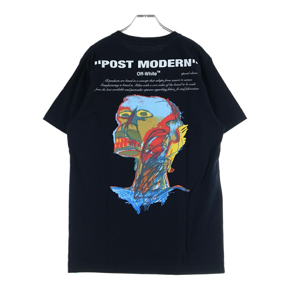 OFF-WHITE(象牙色) 大きさ:M ×Basquiat POST MODERN バスキア 郵便うけ今めかしい グラフィック半袖プルオーバー カットソー OMAA027T19185004【中古】【座標軸A】【色合い黒いこと】【オンライン制限事項商いもの】