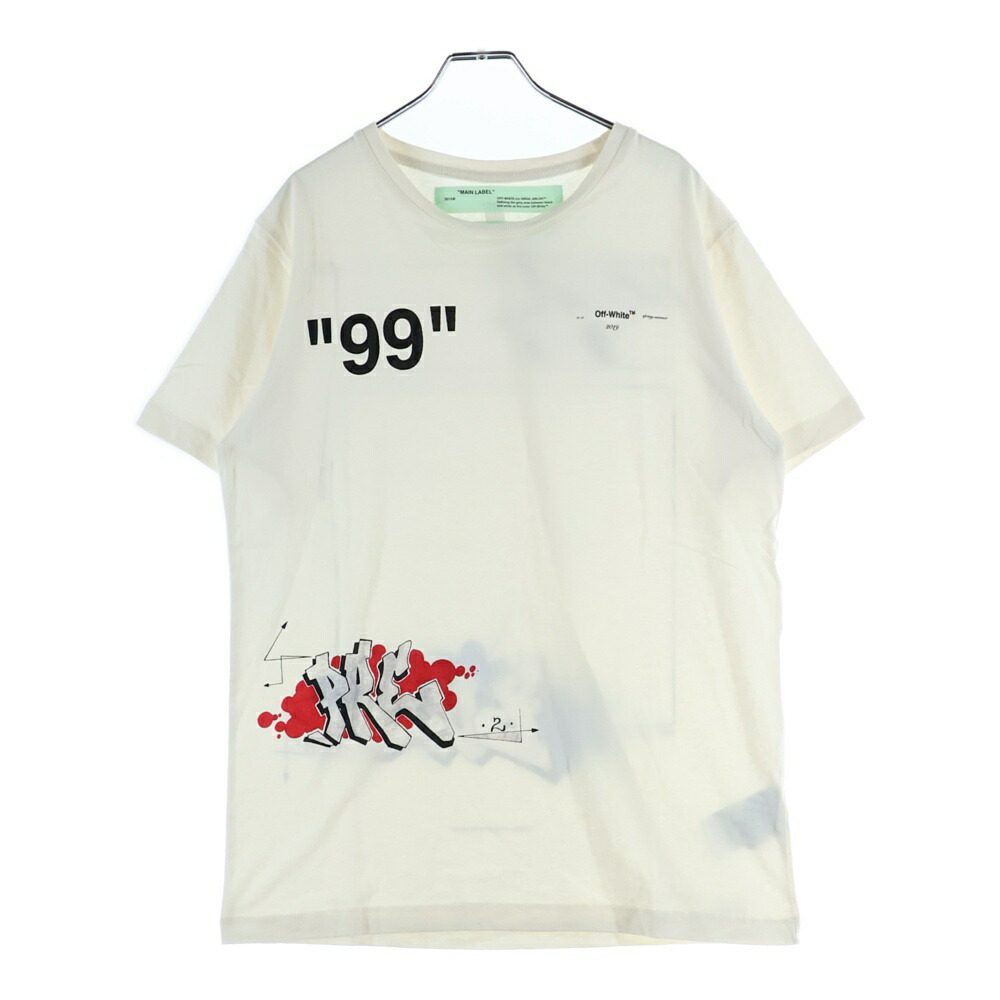 OFF-WHITE(象牙色) 大きさ:M DONDI BUS SLIM TEE ドンディ 二階建てバス か細い 半袖プルオーバー カットソー 白いこと OMAA027R19185006【中古】【座標軸A】【色合い白いこと】【オンライン制限事項商いもの】