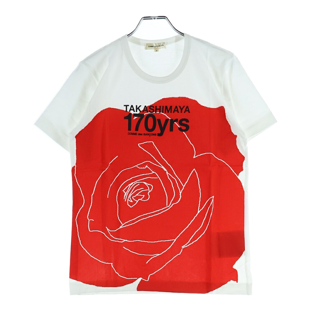 COMME des GARCONS(コムデギャルソン) 大いさ:S 01AW TKASHIMAYA 高島屋170周年不死化 刷り上げる半袖ティーシャツ カットソー 白いこと LC-T001【新古品/中古】【座標軸S】【色合い白いこと】【取りまわしバス発着場BRING WASTE_NOT】
