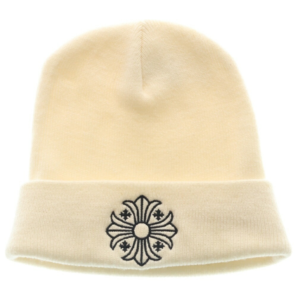 CHROME HEARTS(クロムハーツ) サイズ:OS WATCH CAP ワッチキャップ CHプラスビーニーキャップ帽子 ホワイト【中古】【程度B】【カラーホワイト】【取扱店舗OneStyle名古屋パルコ店】｜ブランド買取・販売　BRING
