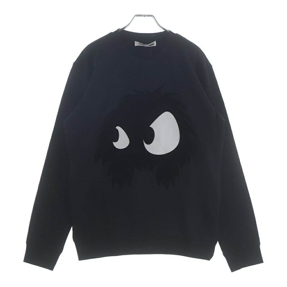 Alexander McQueen(アレキサンダーマックイーン) 大きさ:S Pattern Round Neck Long Sleeves Sweatshirt クルーネックスウェットトレーナー 黒いこと 415099 RKH51【新古品/中古】【座標軸S】【色つや黒いこと】【取りまわしバス発着場BRING京都河原町店】