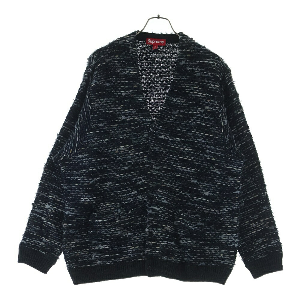 SUPREME(シュプリーム) 大きさ:XL 25AW Textured Cardigan Black テクスチャード 編み物ジレー 黒いこと【新古品/中古】【座標軸S】【色つや黒いこと】【取りまわしバス発着場BRING横浜ビブレ店】