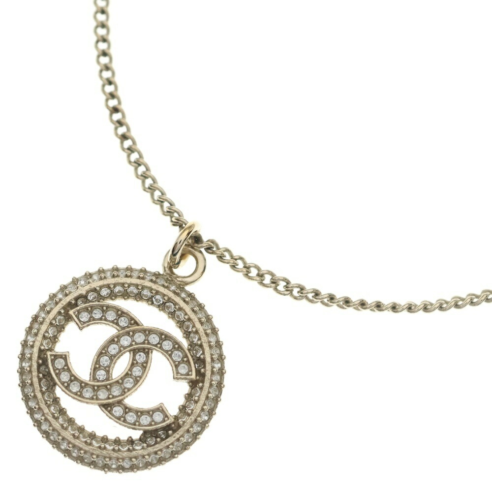 CHANEL(シャネル) サイズ:- ココマーク サークル ラインストーン ネックレス ペンダント チェーン ゴールド AB0653【中古】【程度B】【カラーゴールド】【取扱店舗BRING：RED新宿東口店】｜ブランド買取・販売　BRING