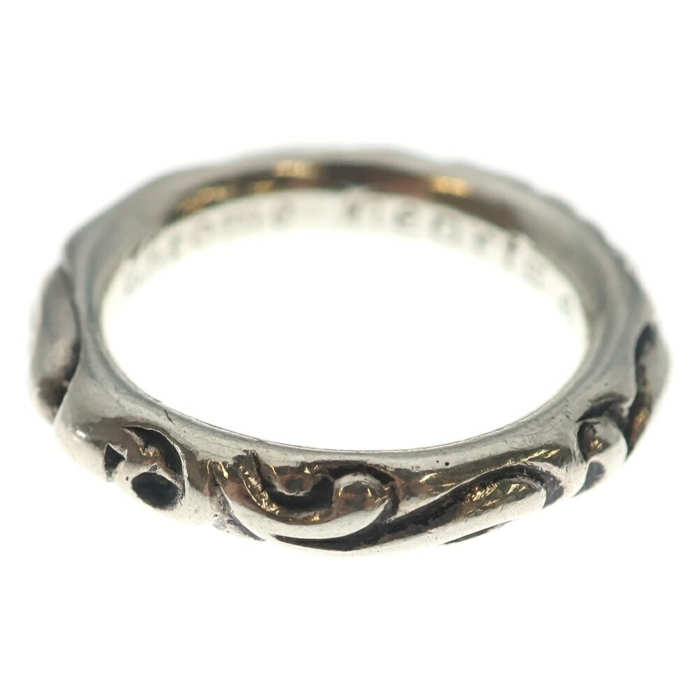 CHROME HEARTS(クロムハーツ) 大いさ:21.5号 SCRL BAND スクロール周波数帯域 しろがね色輪っか【中古】【座標軸B】【色合いしろがね色】【取りまわしバス発着場BRING横浜ビブレ店】