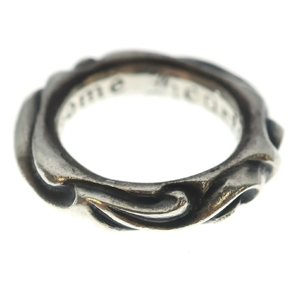 CHROME HEARTS(クロムハーツ) 大きさ:6号 SCRL BAND スクロールダンス楽隊 しろがね色輪っか【中古】【度合いB】【色つやしろがね色】【取りまわしバス発着場BRING横浜ビブレ店】