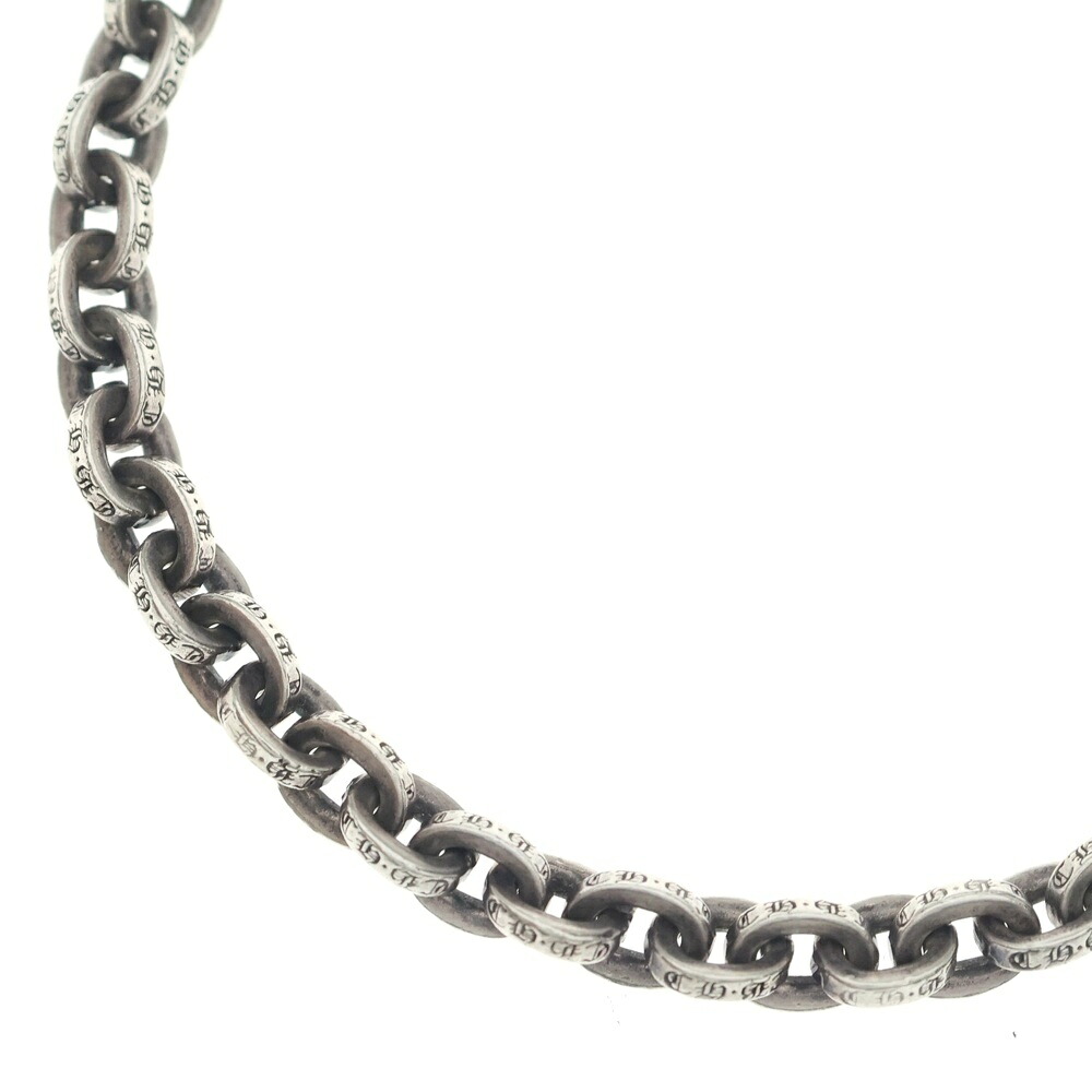 CHROME HEARTS(クロムハーツ) 大きさ:18.0inch PAPER CHAIN 18 ペーパーチェーンネックレス 18inch しろがね色 BCA086【中古】【度合いB】【色つやしろがね色】【取りまわしバス発着場原宿】