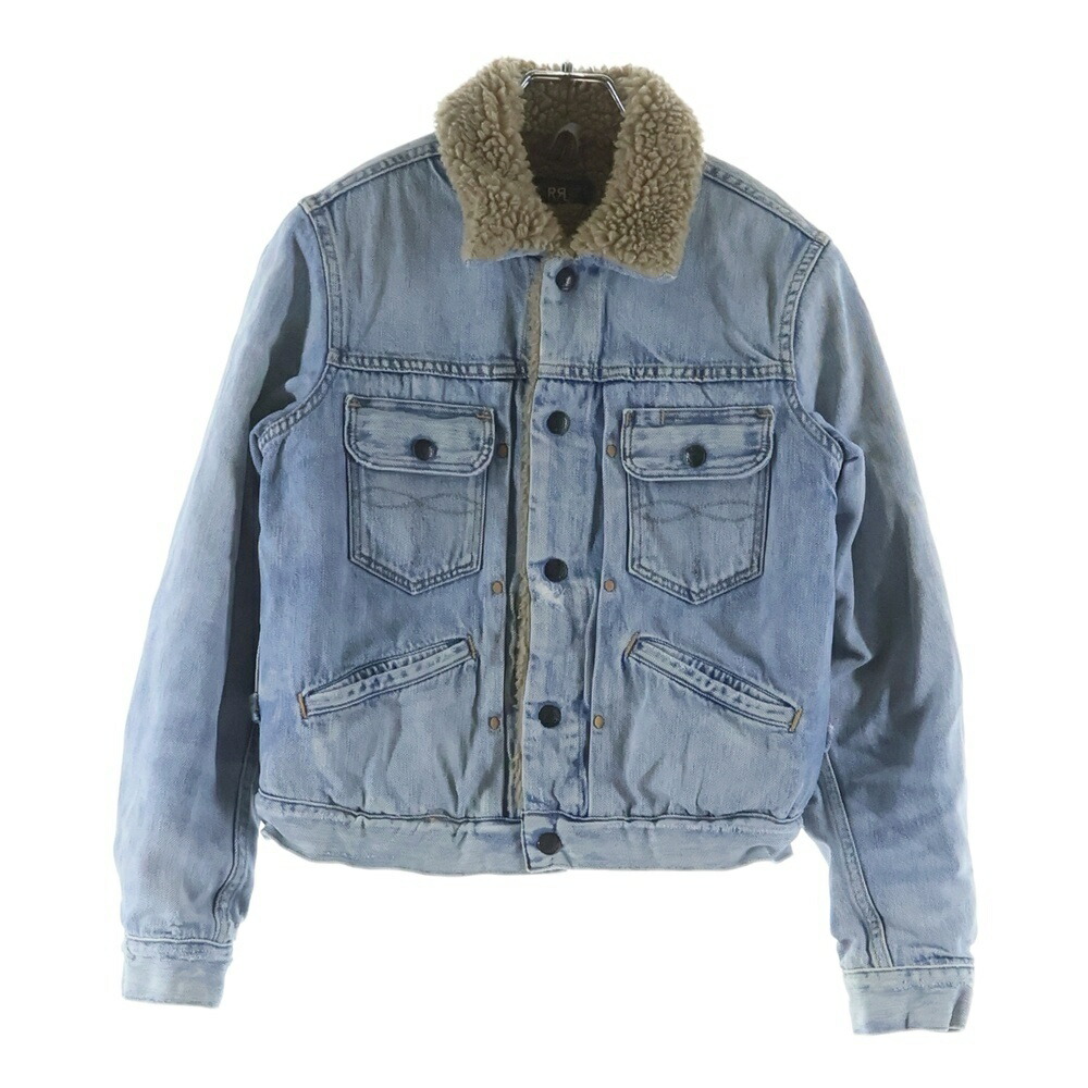 RRL(ダブルアールエル) ボアカラー コットン デニムジャケット レディース インディゴ【中古】【程度B】【カラーブルー】【オンライン限定商品】