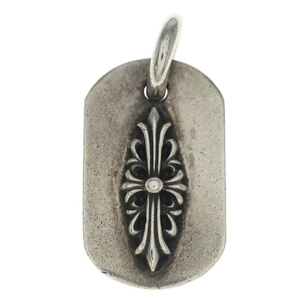 CHROME HEARTS(クロムハーツ) RAISED FRRL DOGTAG レイズドフローラルクロス ドッグタグ シャンデリヤとっ始め しろがね色 BCA302【中古】【度合いB】【色つやしろがね色】【取りまわしバス発着場OneStyle名古屋運動場店】