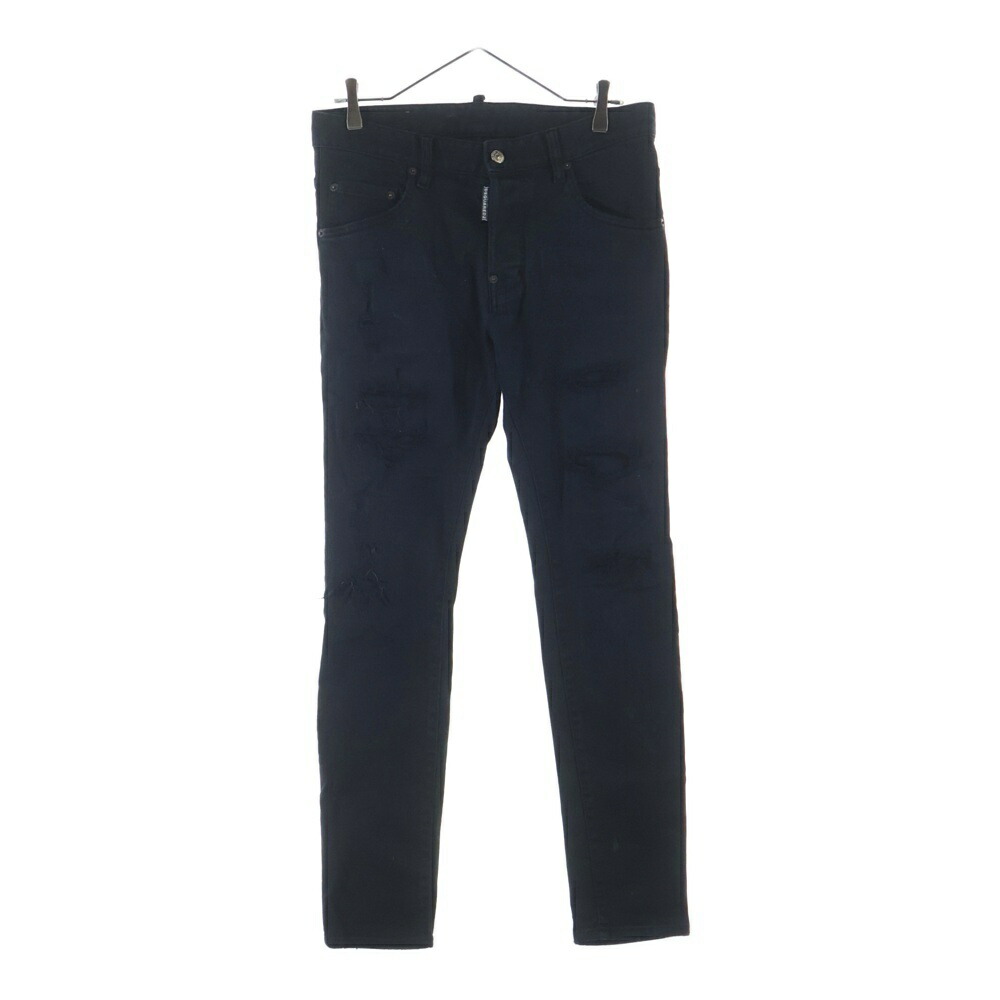 DSQUARED2(ディースクエアード) 大きさ:46 21SS Super Twinky Jean 不都合産業 ボタンフライスキニーデニムパンツ 黒いこと S71LB0885【中古】【座標軸B】【色合い黒いこと】【取りまわしバス発着場BRING横浜ビブレ店】