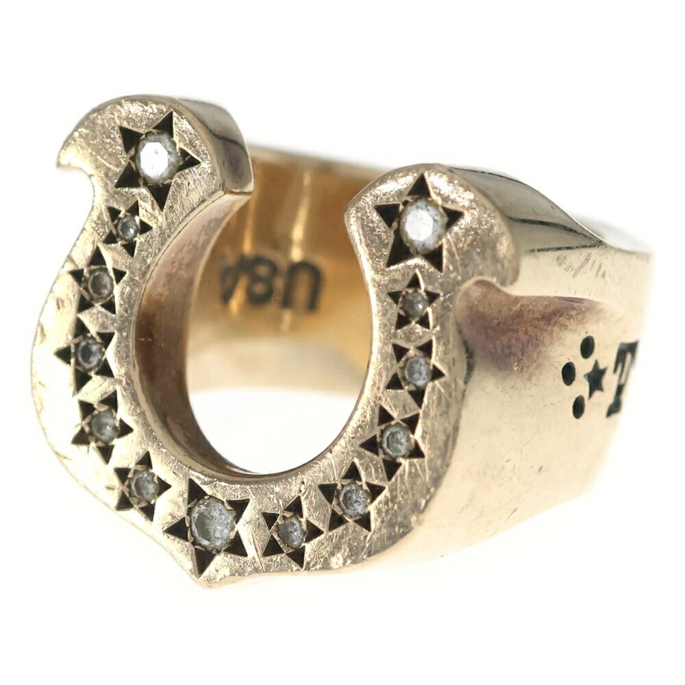 TENDERLOIN(アンダーカット) 大きさ:10.0号 T-H.SRING GOLD/STONE 8K 金剛石 ホースシューリング ゴールド【中古】【座標軸B】【色合いゴールド】【取りまわしバス発着場BRING心斎橋店】