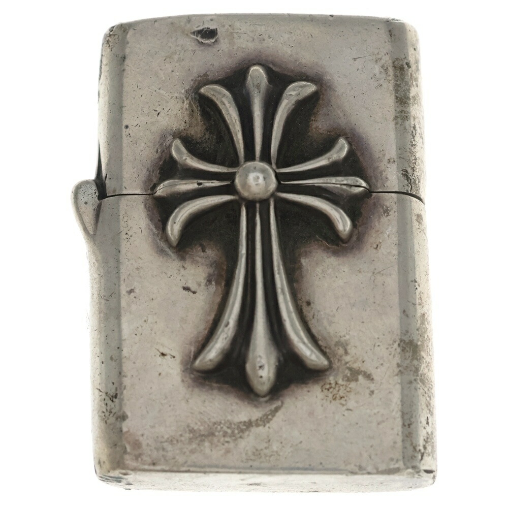 CHROME HEARTS(クロムハーツ) ZIPPO LIGHTERZ-V1 V1スモール CH差し交わす ジッポライター しろがね色 BCA398【中古】【座標軸B】【色つやしろがね色】【取りまわしバス発着場渋谷】
