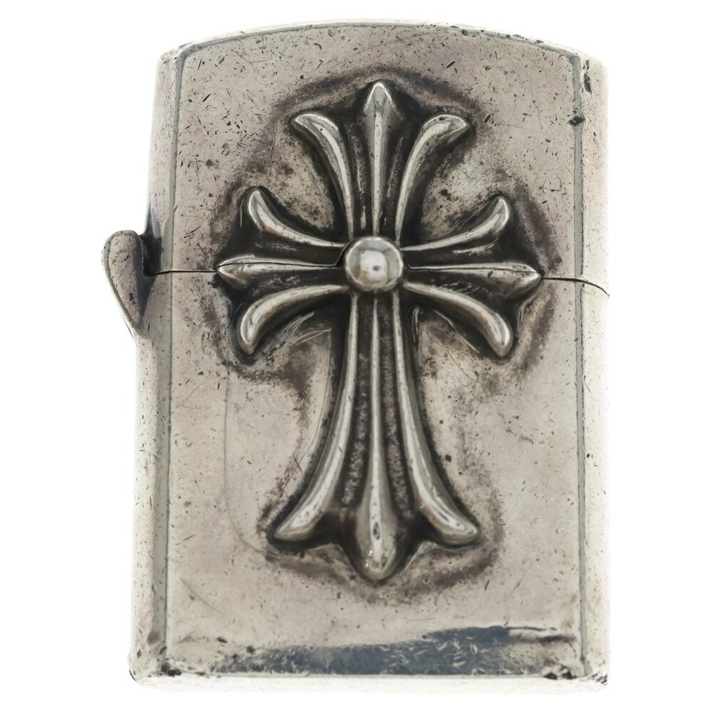CHROME HEARTS(クロムハーツ) ZIPPO LIGHTERZ-V1 V1スモール CH差し交わす ジッポライター しろがね色 BCA398【中古】【度合いB】【色合いしろがね色】【取りまわしバス発着場渋谷】 バッグ・小物・ブランド雑貨-その他