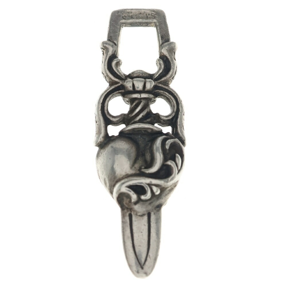 CHROME HEARTS(クロムハーツ) DAGGER HEART ダガーハート シャンデリヤとっ始め しろがね色 BCA243【中古】【度合いB】【色つやしろがね色】【取りまわしバス発着場渋谷】