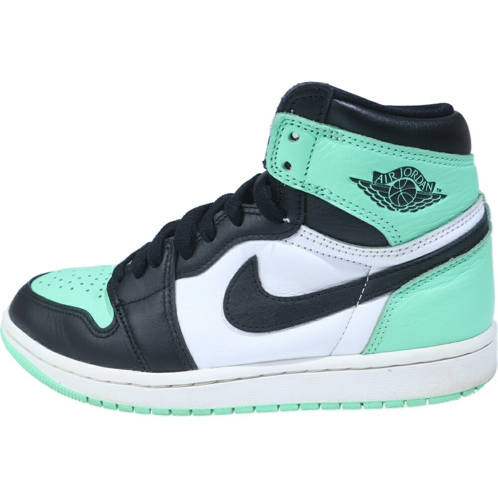 NIKE(ナイキ) 大きさ:25.0珊 AIR JORDAN 1 HIGH OG GREEN GLOW DZ5485-130 エアジョーダン ご機嫌底抜け騒ぎ グリーングロウ ハイカットスニーカー US7/25.0珊 緑であること【中古】【度合いB】【色つや緑であること】【オンライン押さえる商いもの】