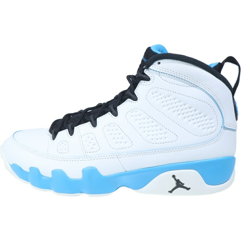 NIKE(ナイキ) 大きさ:28.5珊 AIR JORDAN 9 RETRO POWDER BLUE エアジョーダン9 レトロ 黒色火薬青碧 ハイカットスニーカー 白いこと/青碧 US10.5/28.5珊 FQ8992-101【新古品/中古】【度合いS】【色つや白いこと】【オンライン押さえる商いもの】