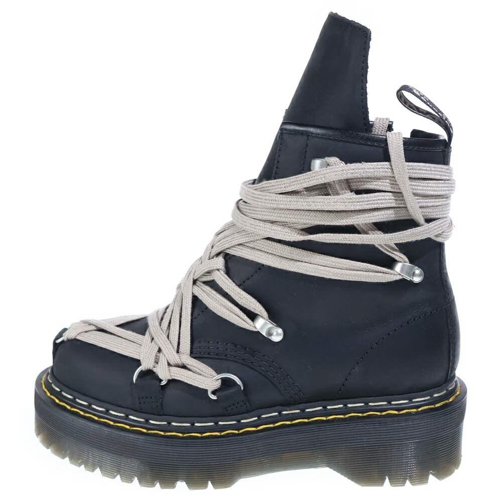 Dr.Martens(ドクターマーチン) サイズ:25.0cm &times;Rick Owens 1460 Quad Sole Mega Lace Boot リックオウエンス メガレースブーツ ブラック UK5 DW02E6812 8001【中古】【程度A】【カラーブラック】【取扱店舗新宿】｜ブランド買取・販売　BRING