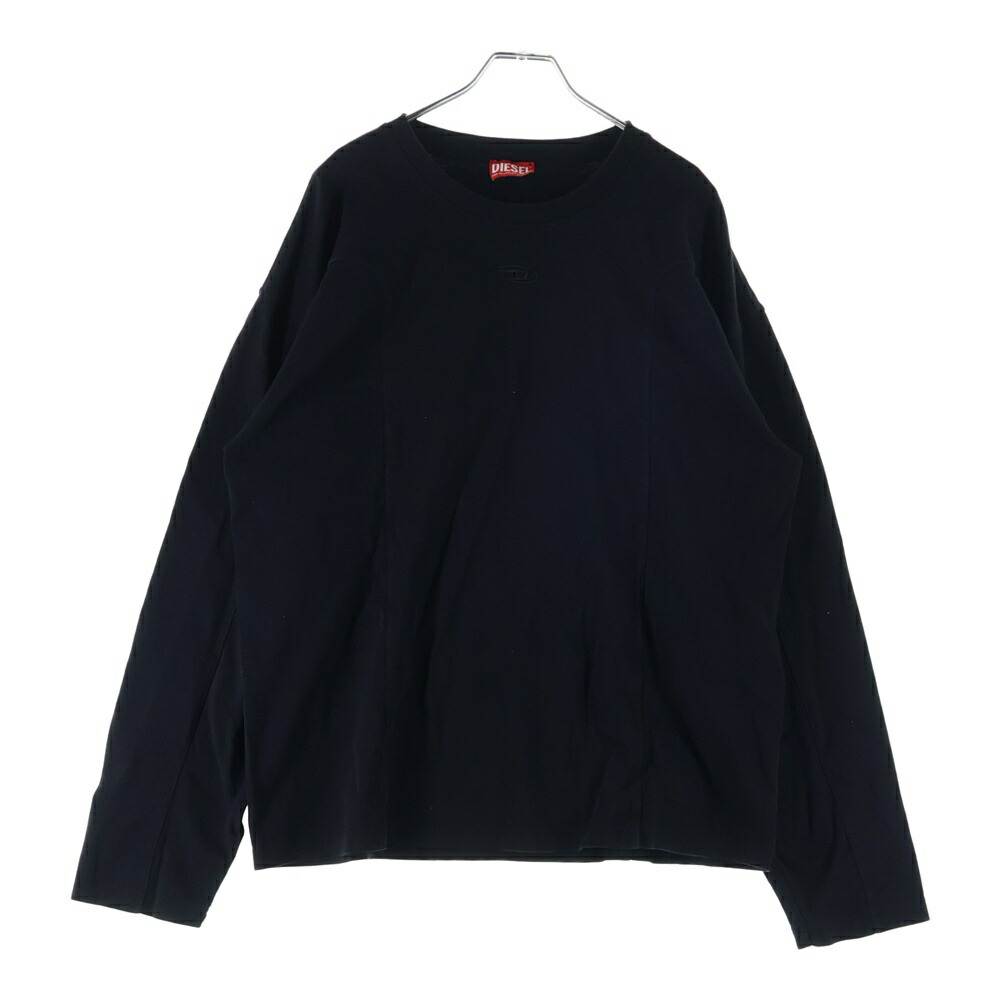 DIESEL(ディーゼル) 大いさ:M 26SS T-BOXT-LS-INT ロゴタイプ刺しゅう 長袖カットソー ティーシャツ 黒いこと A19444【中古】【座標軸B】【色合い黒いこと】【取りまわしバス発着場BRING横浜ビブレ店】