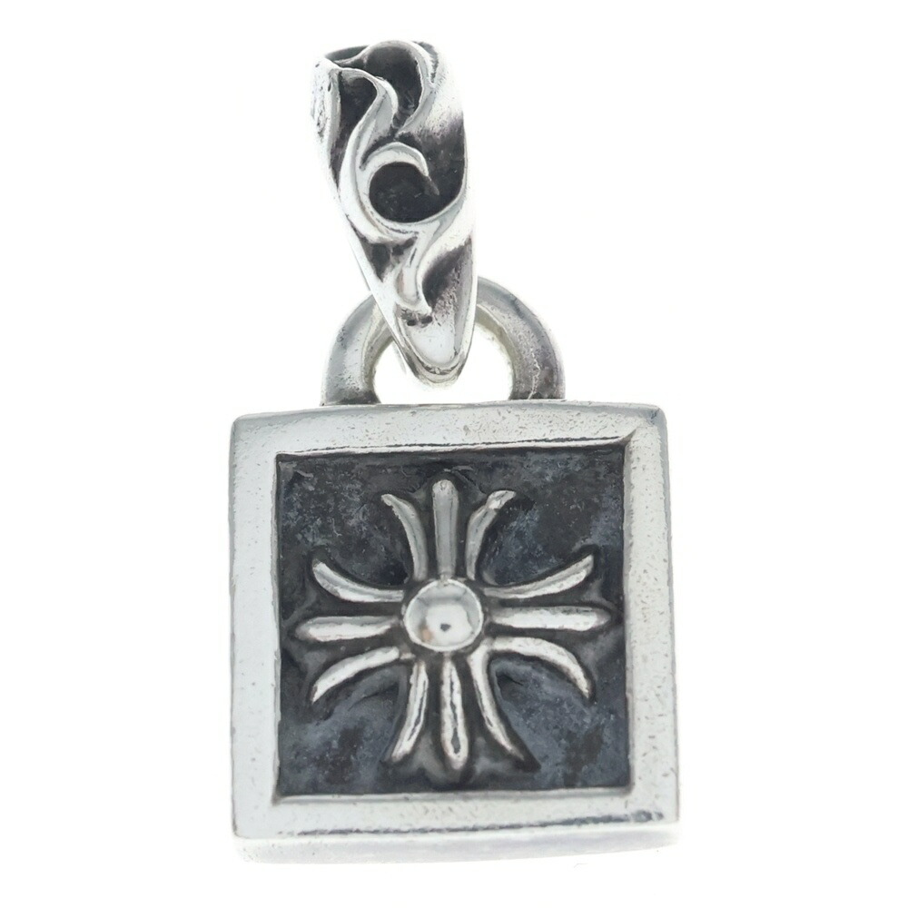 CHROME HEARTS(クロムハーツ) FRAMED CH PLUS フレームドCHつけ加える 引きつける シャンデリヤとっ始め しろがね色 BCA271【中古】【度合いB】【色つやしろがね色】【取りまわしバス発着場BRING亜米利加村店】