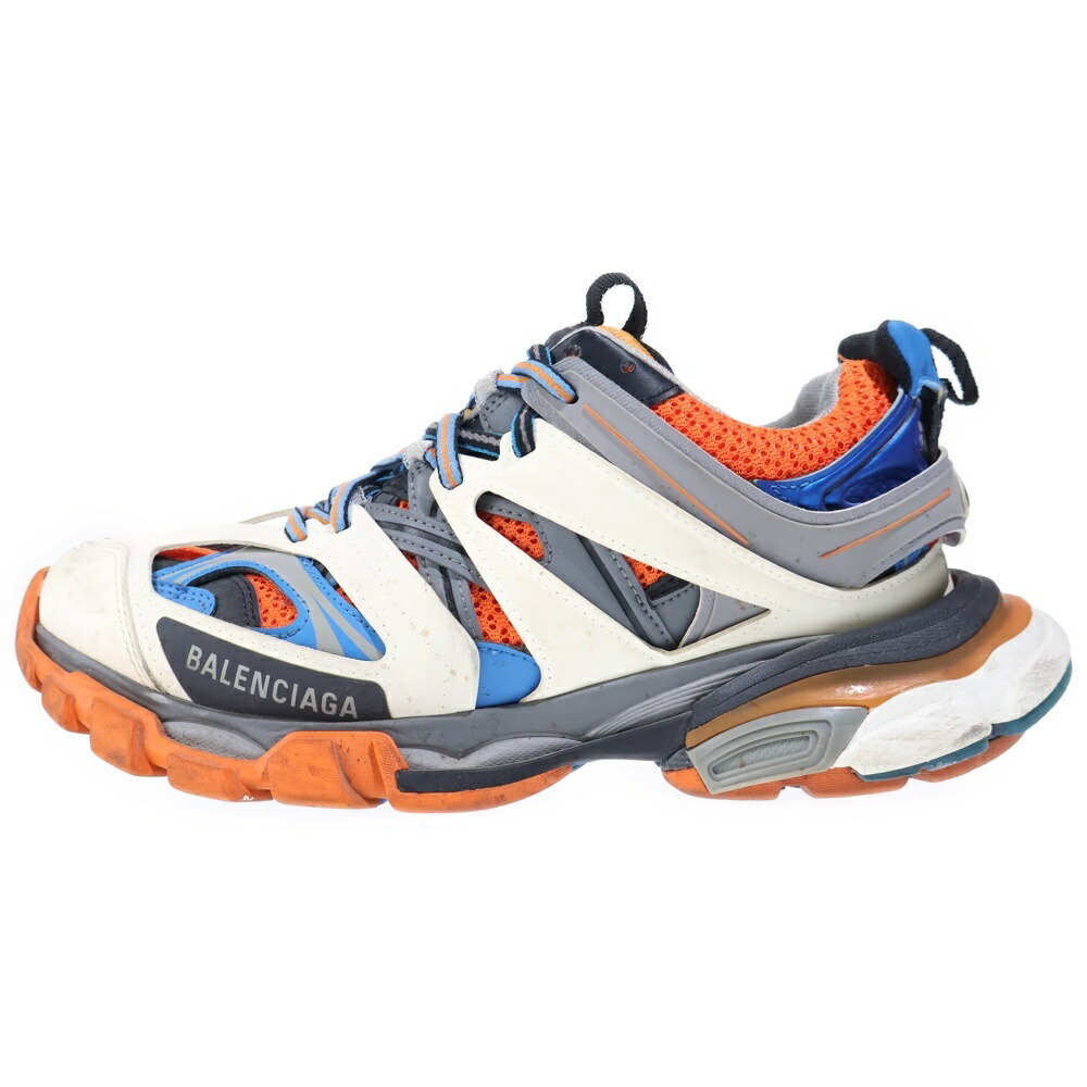 BALENCIAGA(バレンシアガ) 大きさ:39 TRACK TRAINERS 542023 貨物自動車 調教師 ローカットスニーカー 白いこと/オレンジ色/青碧【中古】【度合いB】【色つや白いこと】【取りまわしバス発着場BRING渋谷ANNEX店】