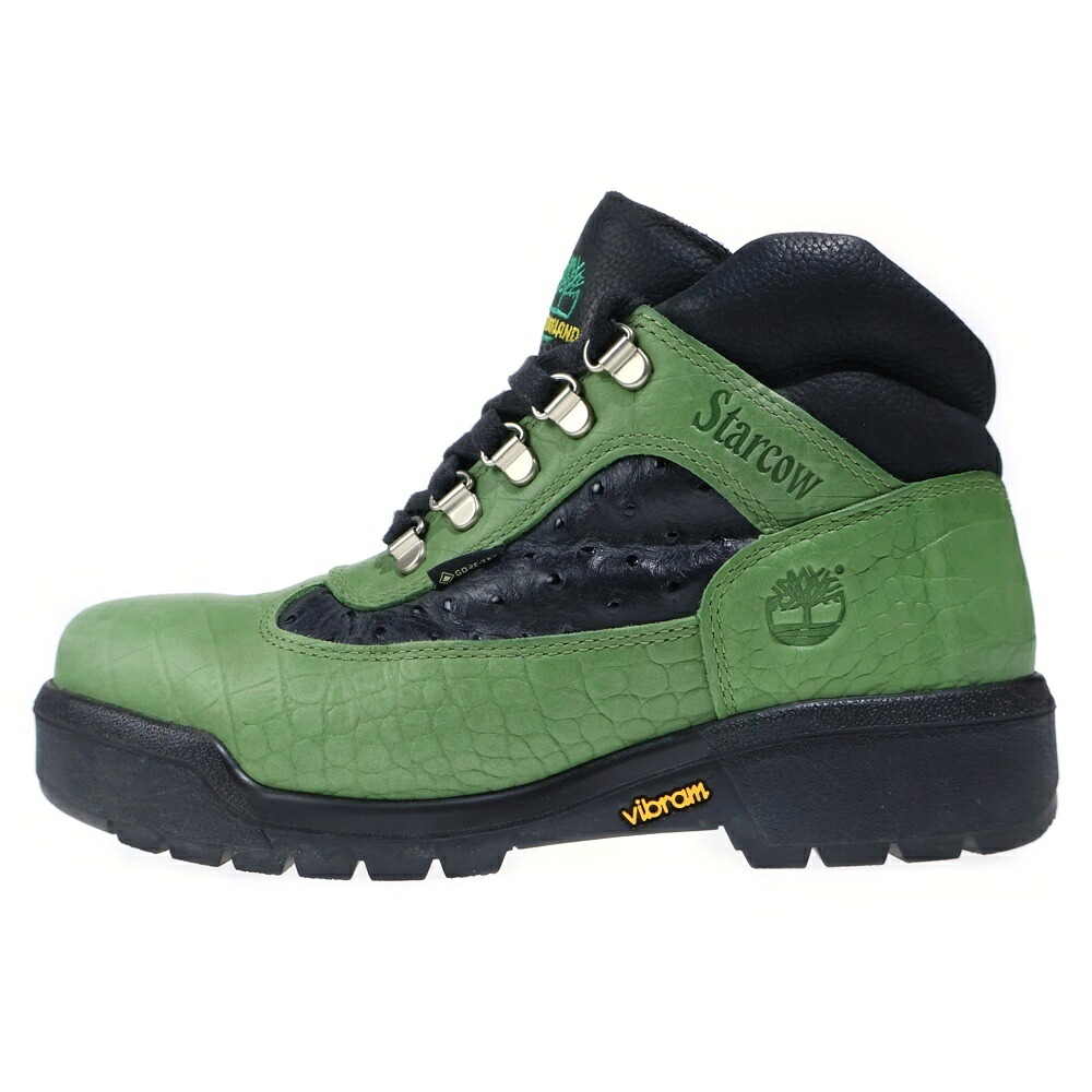 Timberland(ティンバーランド) 大きさ:25.0糎 x Starcow Field Boots Mid Lace GORE-TEX ×スターコー ゴアテックス 活動の領域ブーツ アンクルブーツ 緑であること 結核症0A2NRWES5【中古】【座標軸A】【色つや緑であること】【取りまわしバス発着場原宿】