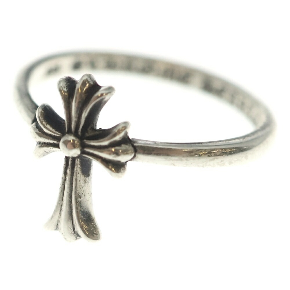 CHROME HEARTS(クロムハーツ) 大きさ:7号 BUBBLGM CH CRS 砂上の楼閣チュインガムCH差し交わす しろがね色輪っか【中古】【座標軸B】【色合いしろがね色】【取りまわしバス発着場BRING仙台店】