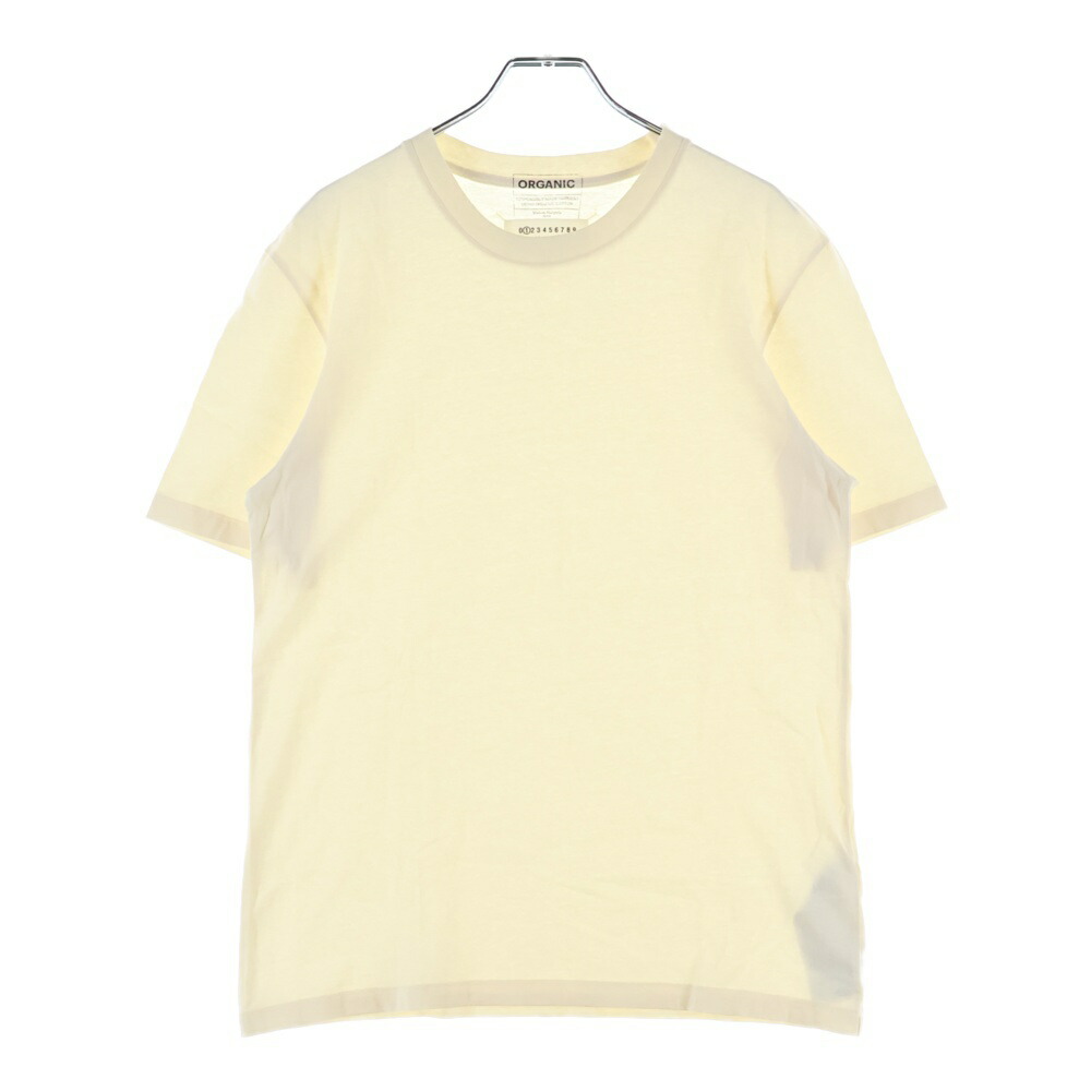 Maison Margiela(メゾンマルジェラ) 大きさ:XS 23SS 4つ引き舟 オーガニックコットン 労働者の一団のど首半袖プルオーバーカットソー 象牙色 S50GC0687 S23973【中古】【座標軸A】【色合いベージュ】【取りまわしバス発着場BRING有楽町マルイ店】