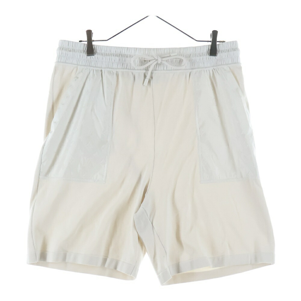 LOUIS VUITTON(ルイヴィトン) サイズ:XL 25AW モノグラム ナイロンポケット ショーツ ショートパンツ ハーフパンツ ホワイト RM252MQ ZLW HTN41W【中古】【程度A】【カラーホワイト】【取扱店舗渋谷】｜ブランド買取・販売　BRING