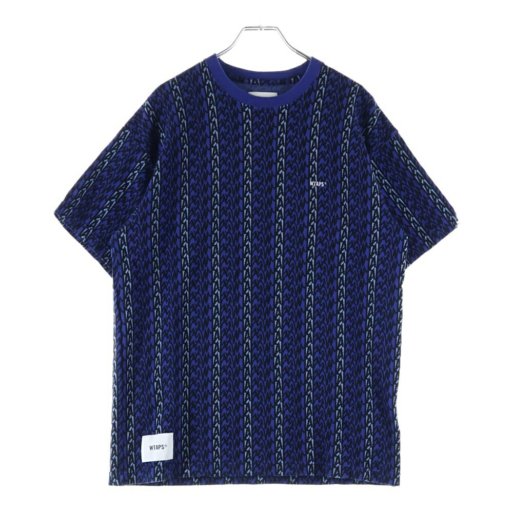 WTAPS(ダブルタップス) 大きさ:1 24SS BDY 01/SS/COTTON.SIGN 241ATDT-CSM25 労働者の一団のど首プルオーバー 青色【中古】【座標軸B】【色合い青色】【取りまわしバス発着場BRING福岡天神店】
