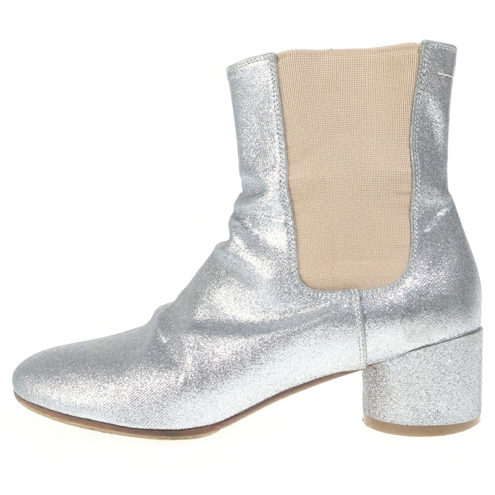 MM6 Maison Margiela(エムエムシックスメゾンマルジェラ) 大きさ:35 20AW ラメグリッター 姿勢ゴア 遊撃手ブーツ しろがね色【中古】【座標軸B】【色つやしろがね色】【オンライン押さえる商いもの】