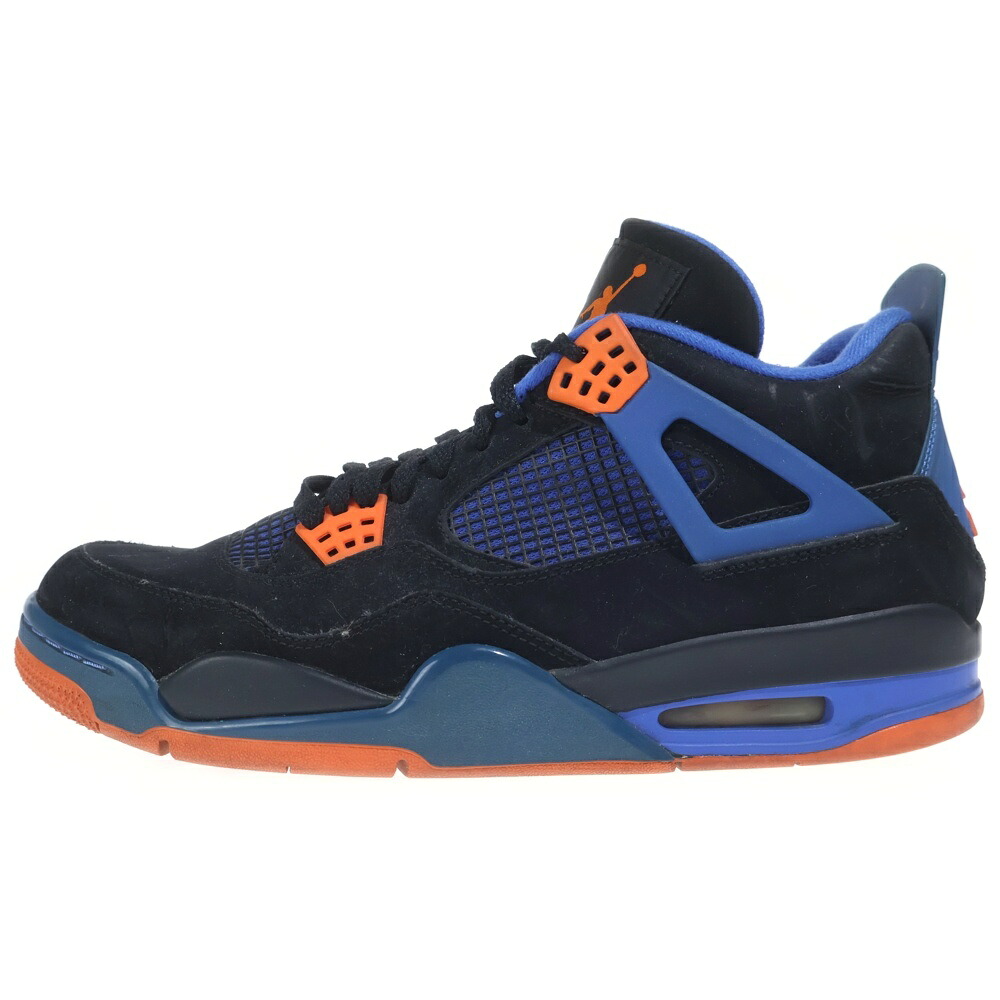 NIKE(ナイキ) 大きさ:29.0珊 AIR JORDAN 4 Retro Cavs エアジョーダン4 レトロ キャブス ハイカットスニーカー 黒いこと/オレンジ色 US11/29珊【中古】【度合いB】【色つや黒いこと】【オンライン押さえる商いもの】