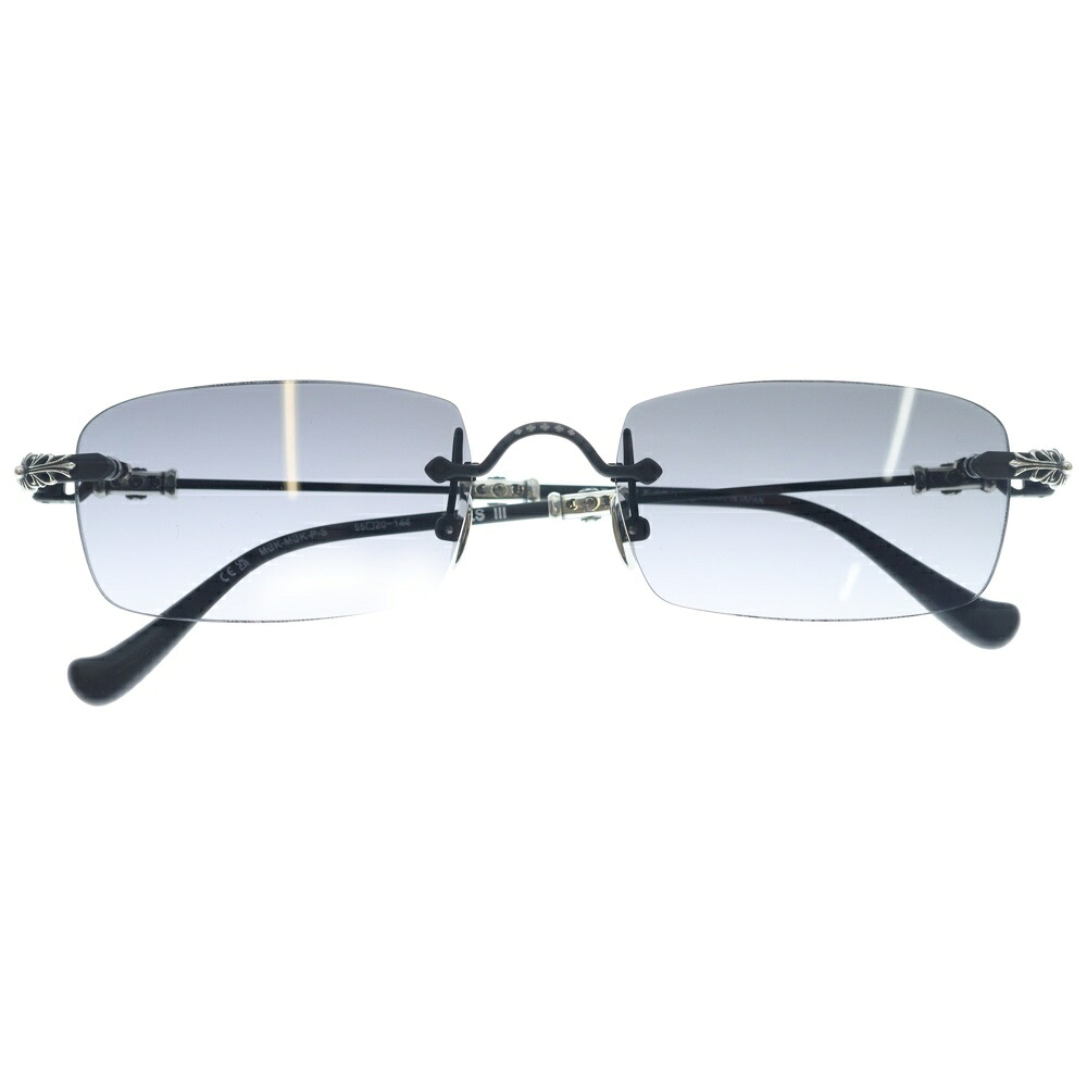 CHROME HEARTS(クロムハーツ) サイズ:55□20ー144 PILLS 3 ピルス フローラルテンプル スクエアフレーム サングラス メガネ ブラック【中古】【程度A】【カラーブラック】【取扱店舗OneStyle名古屋パルコ店】｜ブランド買取・販売　BRING