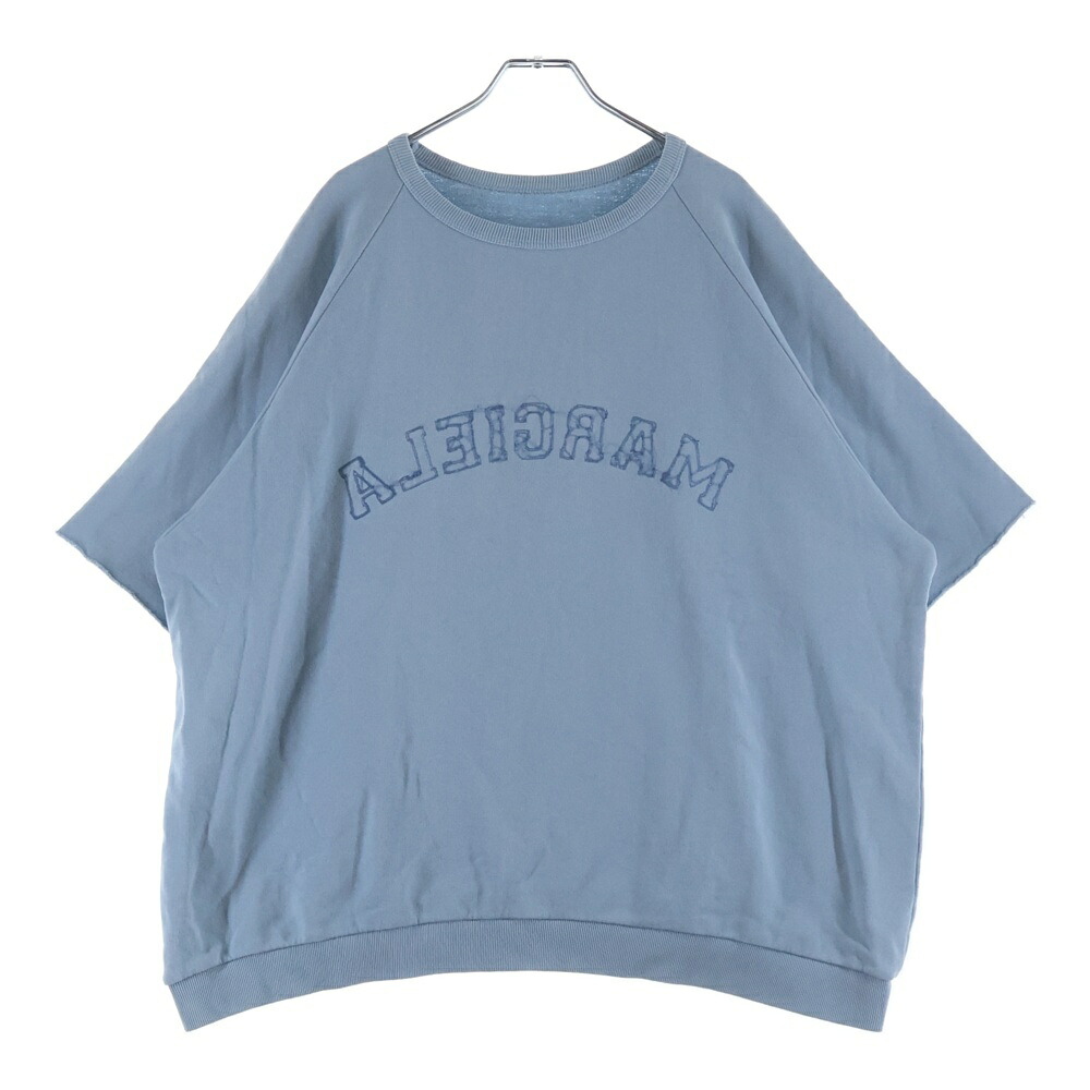 Maison Margiela(メゾンマルジェラ) 大きさ:1 25SS ロゴタイプ刺しゅう 捩りカットオフ 汗水 リヴァーシブル 半袖調教師 青色【中古】【座標軸B】【色合い青色】【取りまわしバス発着場BRING廟堂店】