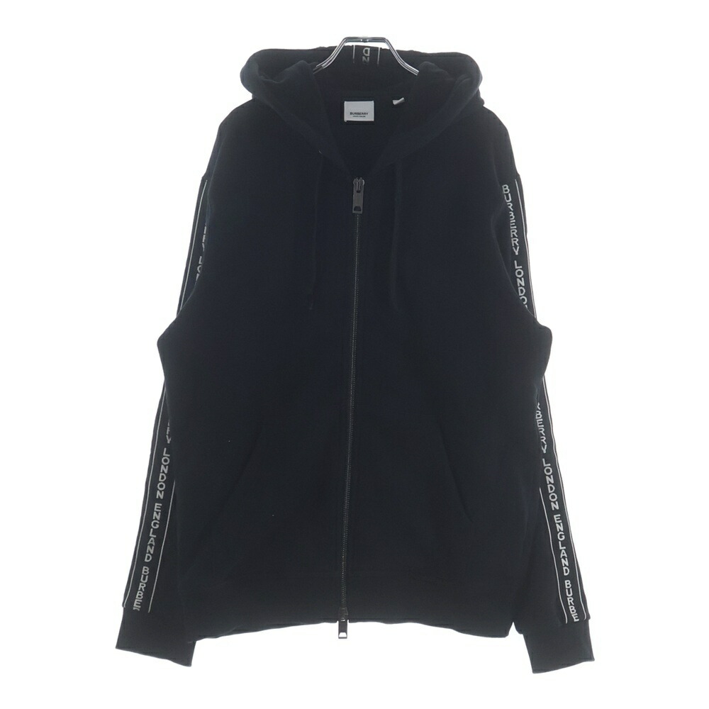 BURBERRY(バーバリー) 大きさ:S 手ロゴタイプ刺しゅう ジップアップパーカー フーディ 黒いこと 8029527【中古】【座標軸B】【色合い黒いこと】【オンライン制限事項商いもの】