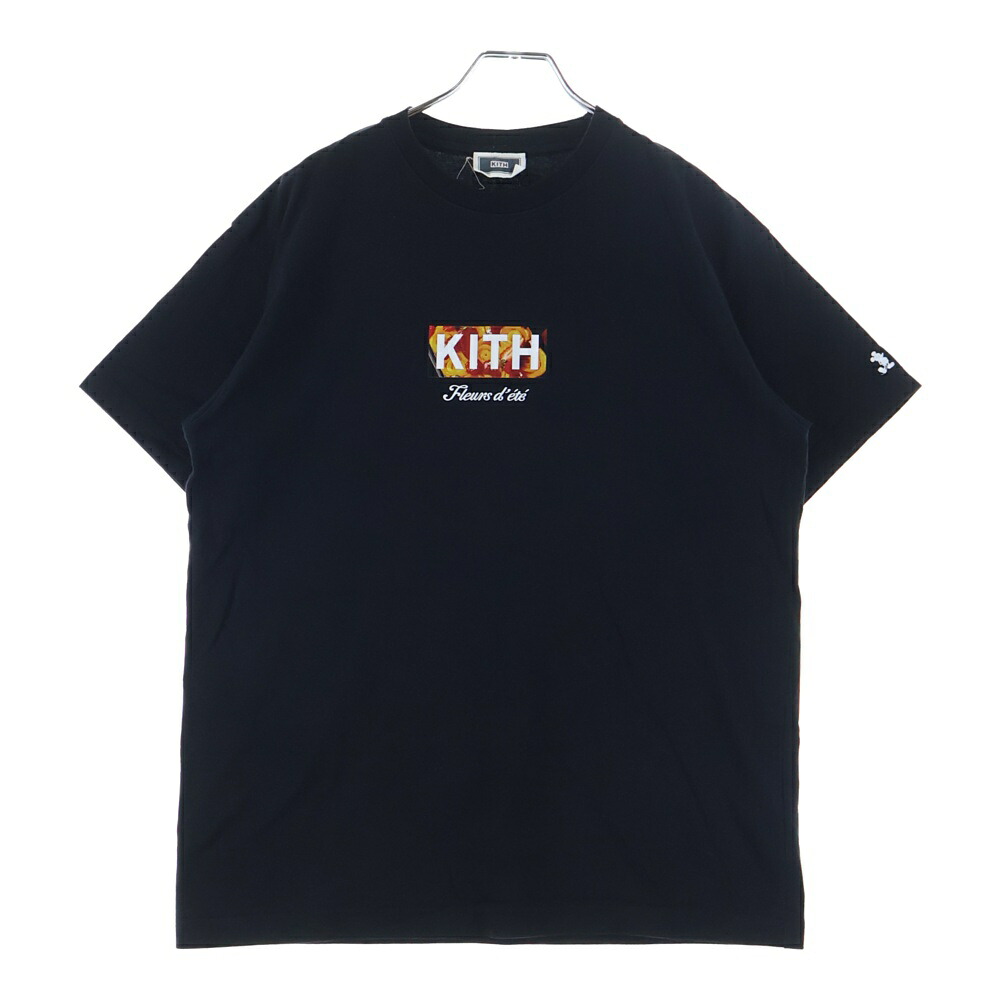 KITH(口吸い) 大きさ:S ×ete エテ×Disney ウォルトディズニー 23AW Fleurs dete Box Logo Tee フルール ド エテ ボックス席ロゴタイプ 日本の首都制限事項 半袖刷り上げるプルオーバー カットソー 23-071-060-0102-3【中古】【座標軸A】【色合い黒いこと】【取りまわしバス発着場渋谷】