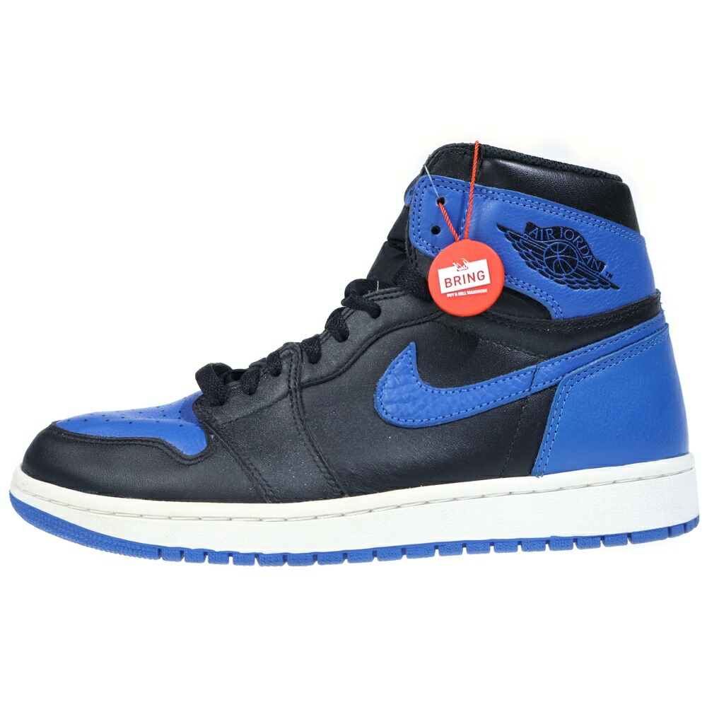 NIKE(ナイキ) 大きさ:28.0糎 AIR JORDAN1 RETRO HIGH OG エアジョーダン1 ロイヤル 2017 ハイカットスニーカー 青み US10/28糎 555088-007【中古】【座標軸A】【色つや黒いこと】【取りまわしバス発着場BRING KICKS】