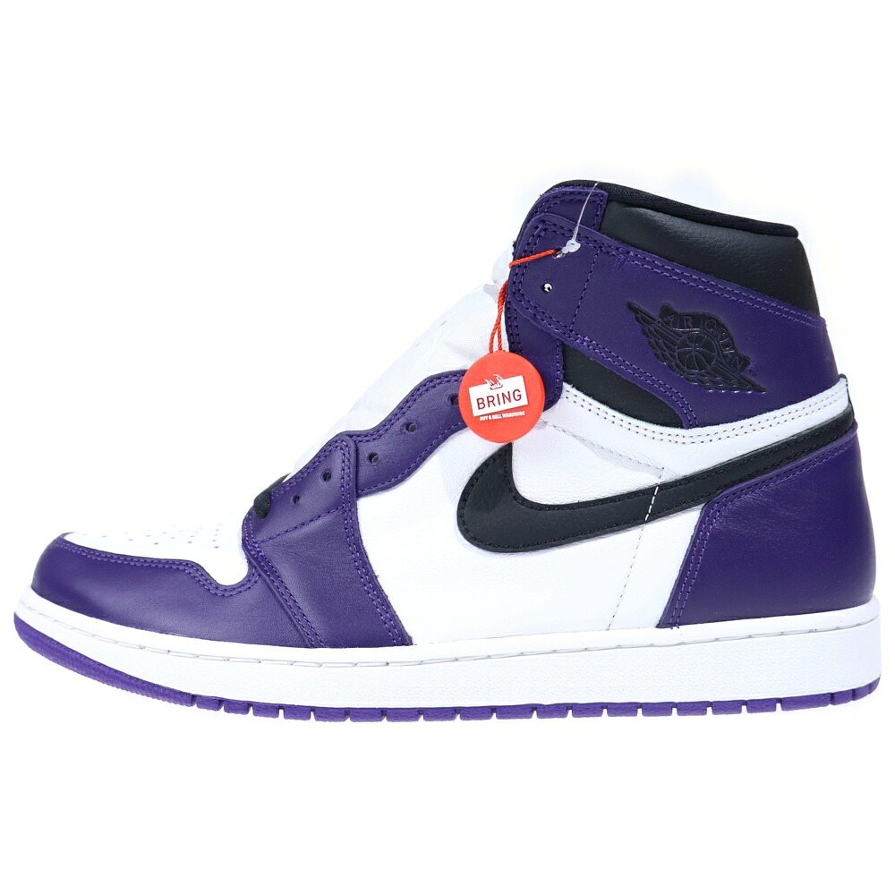 NIKE(ナイキ) 大きさ:31.0珊 AIR JORDAN 1 RETRO HIGH OG COURT PURPLE エアジョーダン1 レトロ コートパープル ハイカットスニーカー 白いこと/パープル US13/31珊 555088-500【新古品/中古】【度合いS】【色つや白いこと】【取りまわしバス発着場BRING KICKS】
