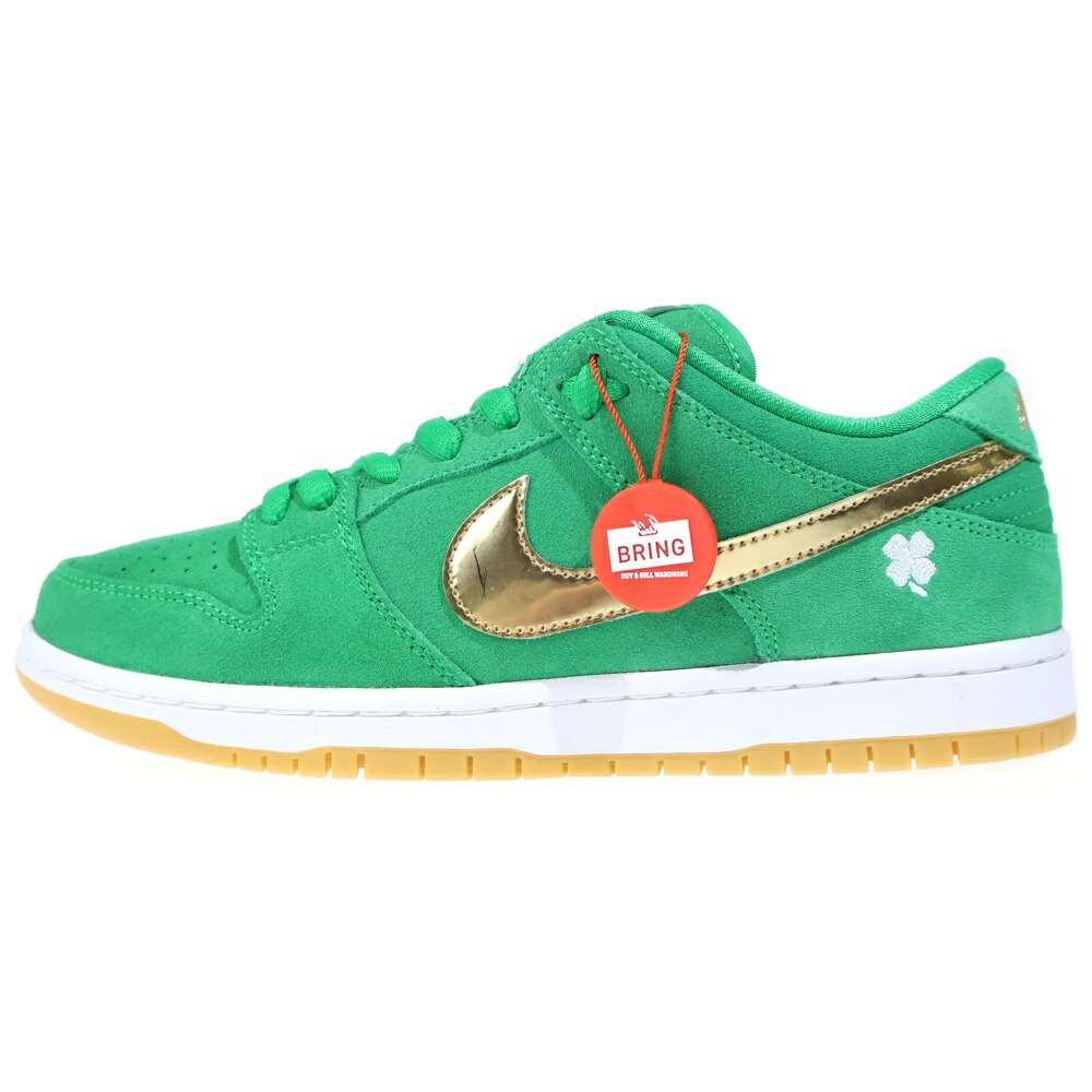 NIKE SB(ナイキエスビー) 大きさ:26.5糎 DUNK LOW PRO St. Patrick\u0027s Day BQ6817-303 ダンク セントパトリックデー ローカットスニーカー 緑であること US8.5/26.5糎【中古】【座標軸A】【色合い緑であること】【取りまわしバス発着場BRING仙台店】