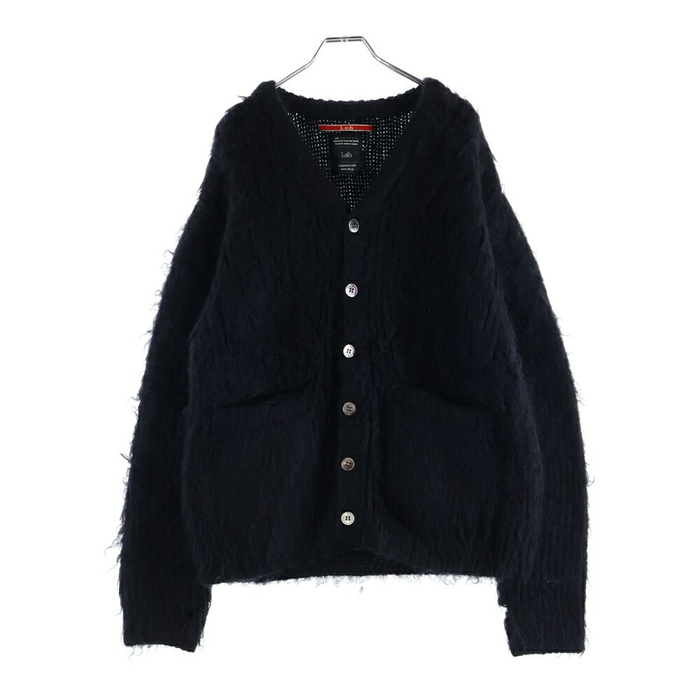 Leh(レー) 大きさ:S MOHAIR AND WOOL CARDIGAN モヘアウールカーディガン 黒いこと LEH-805【中古】【座標軸B】【色合い黒いこと】【オンライン制限事項商いもの】
