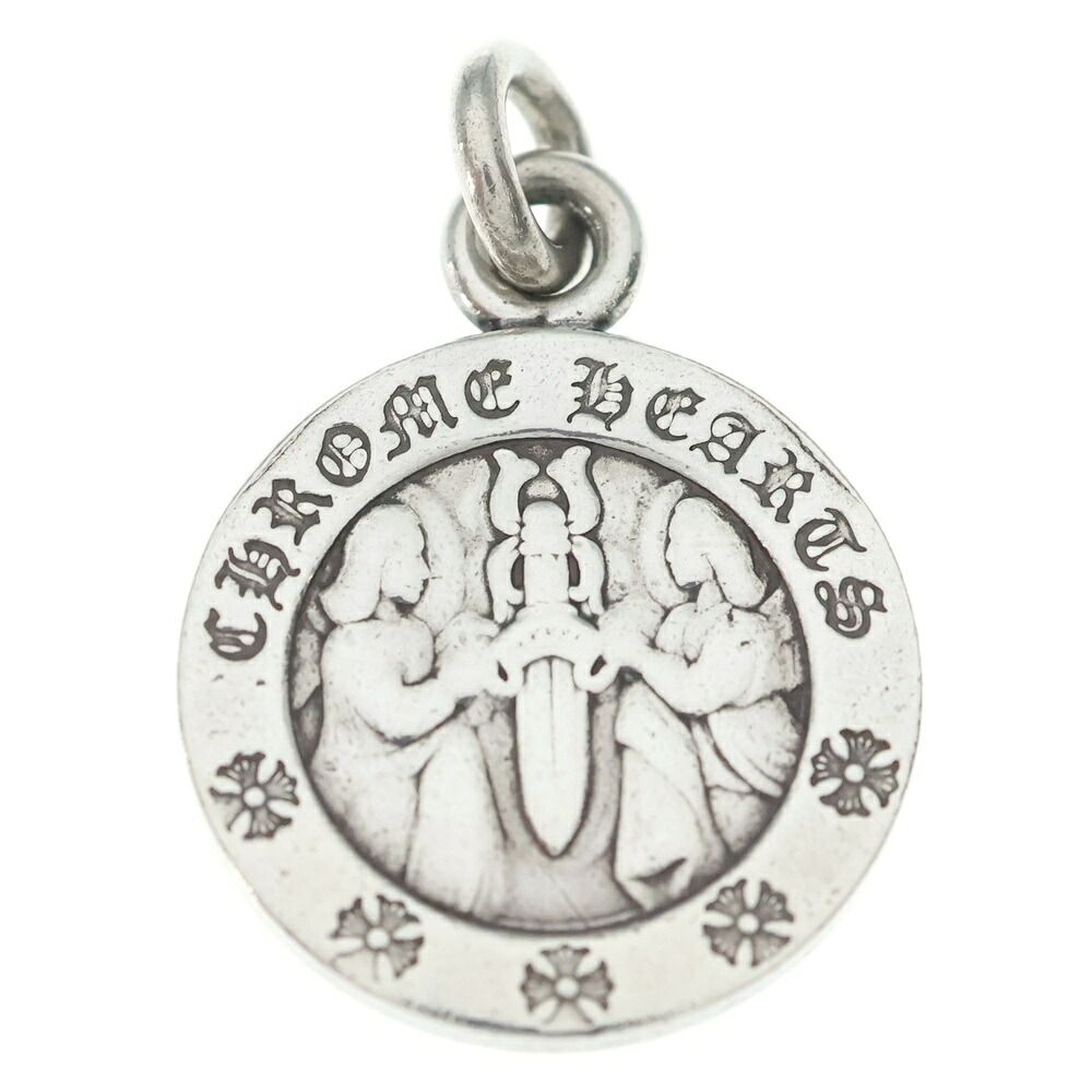 CHROME HEARTS(クロムハーツ) CHRM ANGL MDL V2 エンジェルメダルチャーム シャンデリヤいの一番 しろがね色 BCA229【中古】【座標軸B】【色合いしろがね色】【取りまわしバス発着場BRING梅田茶屋町店】