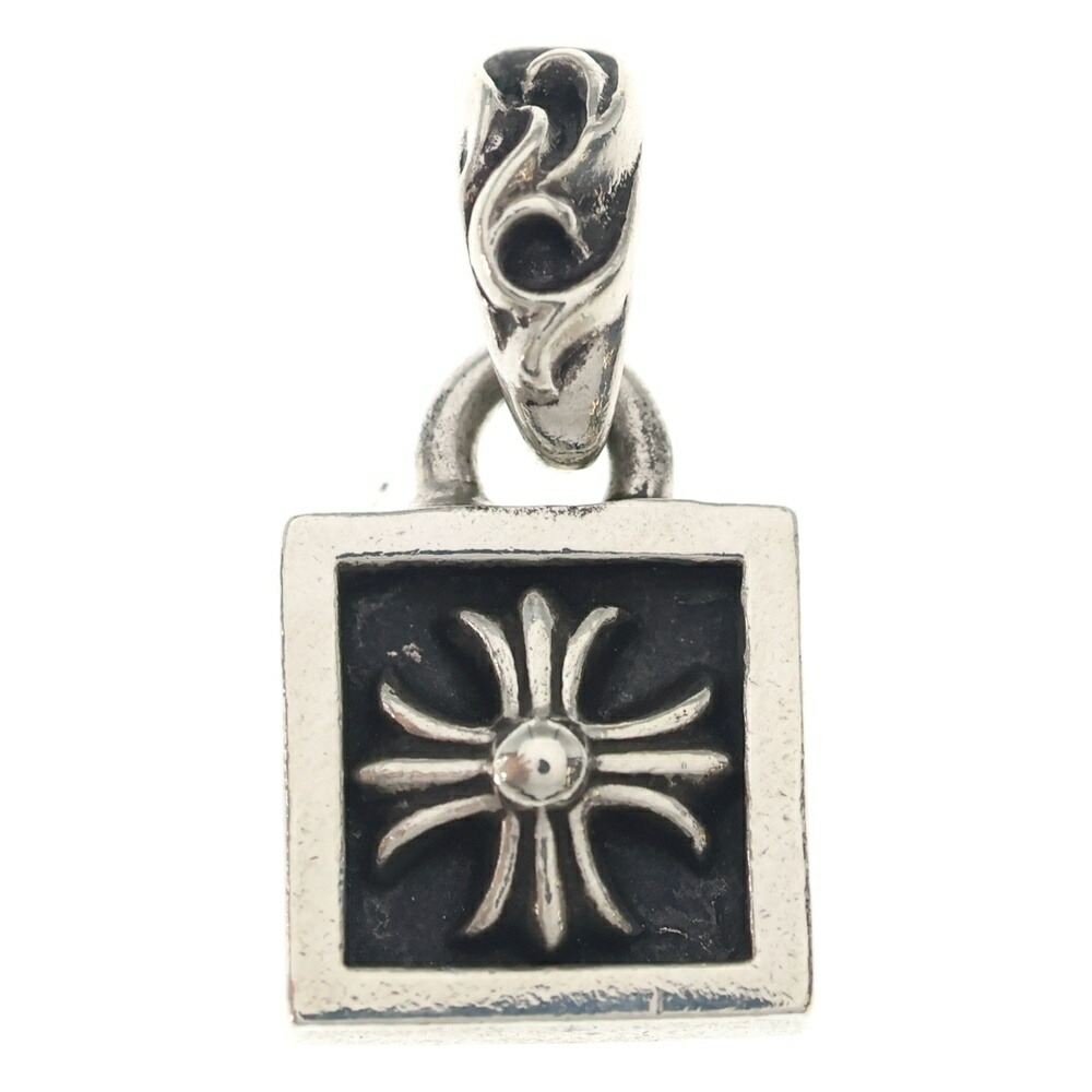 CHROME HEARTS(クロムハーツ) FRAMED CH PLUS フレームドCHつけ加える 引きつける シャンデリヤとっ始め しろがね色 BCA271【中古】【度合いB】【色つやしろがね色】【取りまわしバス発着場BRING仙台店】
