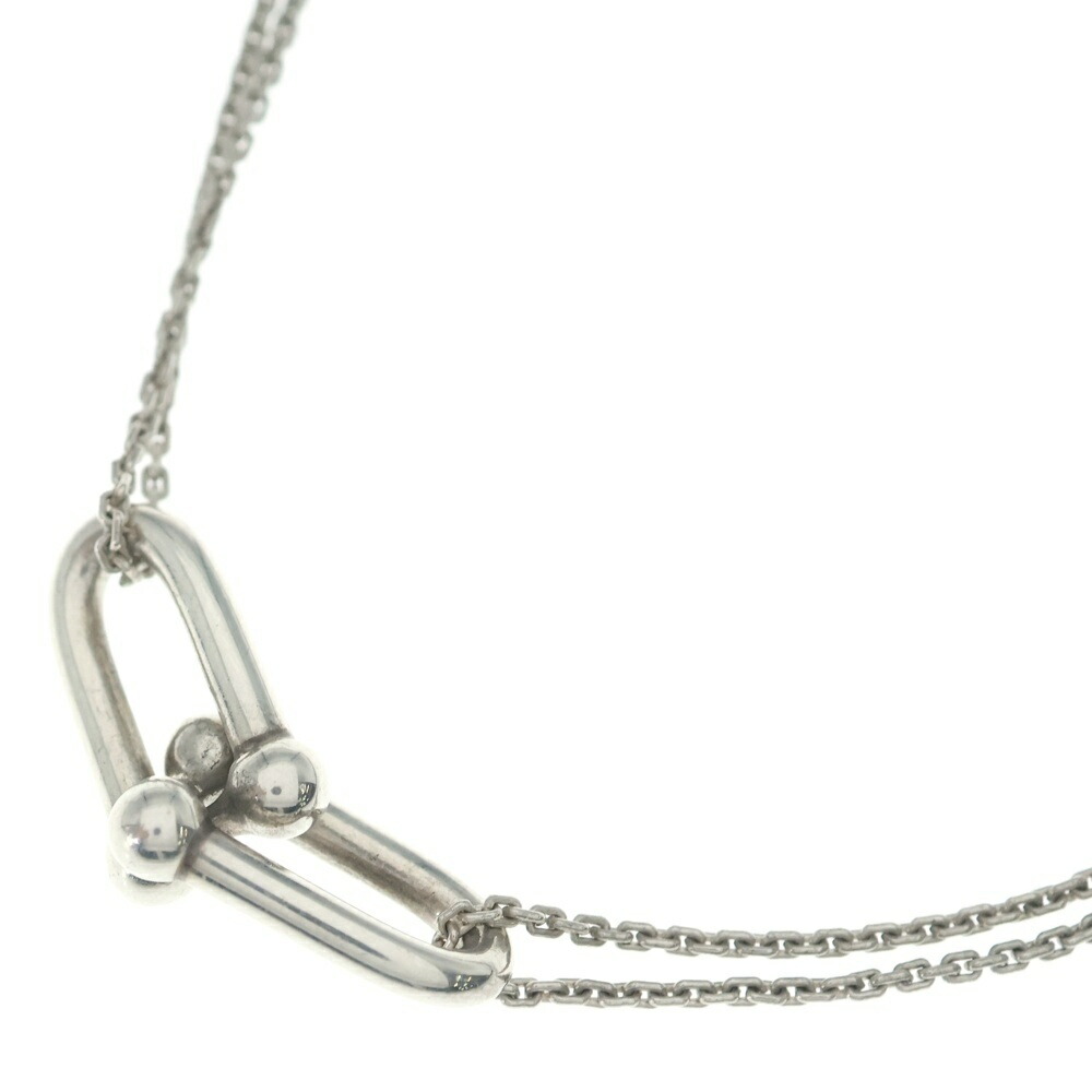 TIFFANY \u0026 Co.(ティファニー) 大きさ:ラージ ラージダブルリンク ペンダントト 首飾り しろがね色【中古】【座標軸B】【色合いしろがね色】【取りまわしバス発着場BRING仙台店】