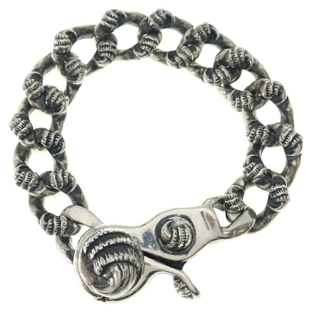 CHROME HEARTS(クロムハーツ) 大きさ:12LINK CROW FNCY CHN LNK ファンシーリンククリップブレスレット 12繋がり しろがね色【中古】【座標軸B】【色合いしろがね色】【取りまわしバス発着場BRING亜米利加村店】
